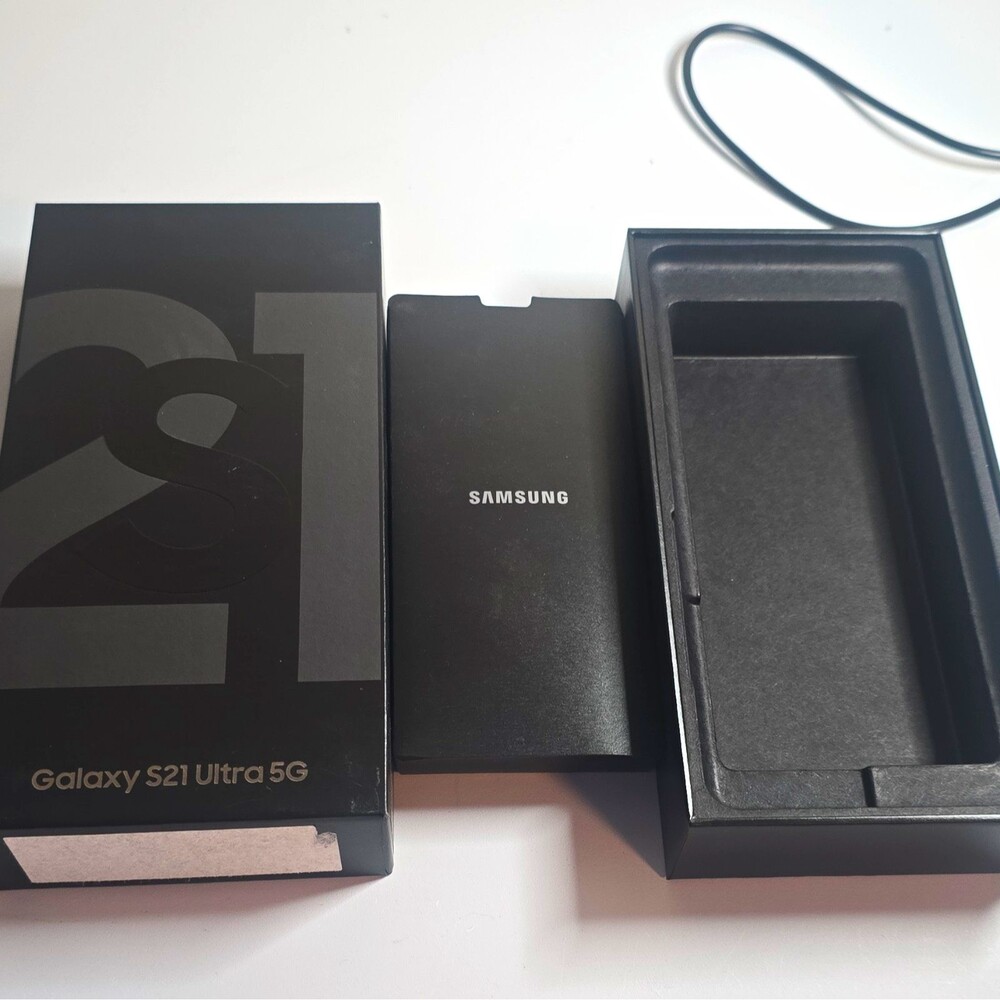 B4 Samsung Galaxy S21 Ultra 5G Empty Retail Box Packaging Black